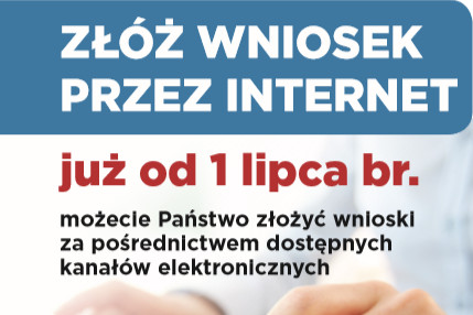 Banner dot. składania wniosków on-line